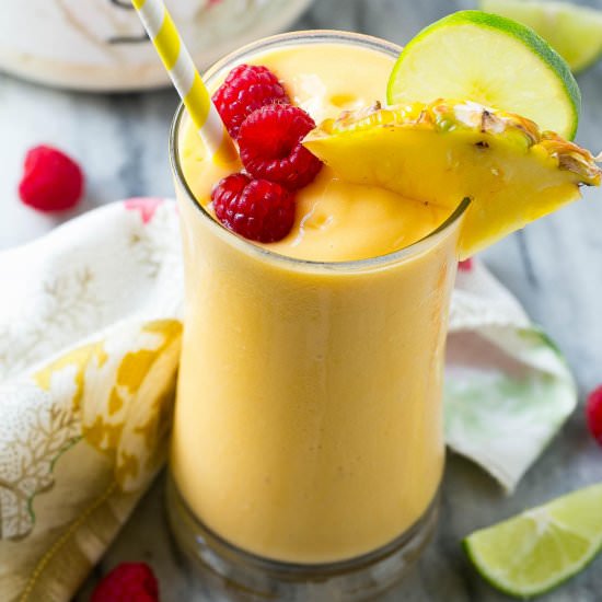 TROPICAL PROTEIN SMOOTHIE - Recipe photo by healthyfitnessmeals