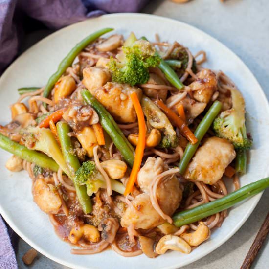chinese plum sauce noodles - Recipe photo by everyday-delicious.com