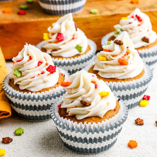 Pumpkin Cupcakes with Cream Cheese - Recipe photo by EasyBudgetRecipes