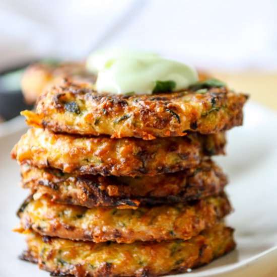 Baked Zucchini Fritters - Recipe photo by the food blog