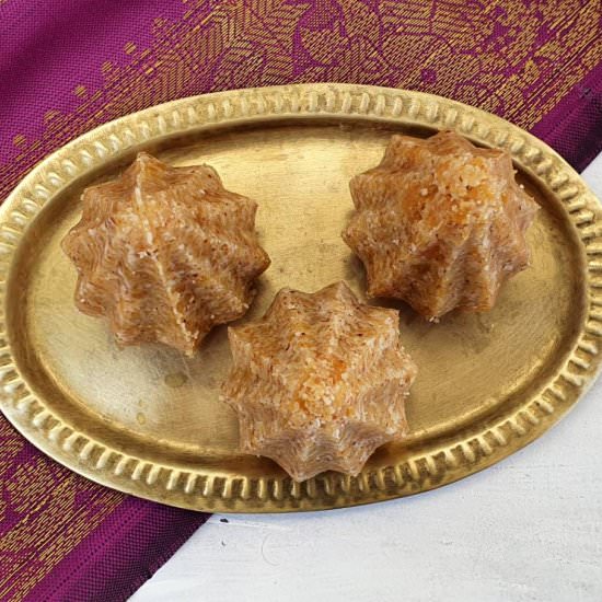 Apricot almond modak - Recipe photo by Mildlyindian