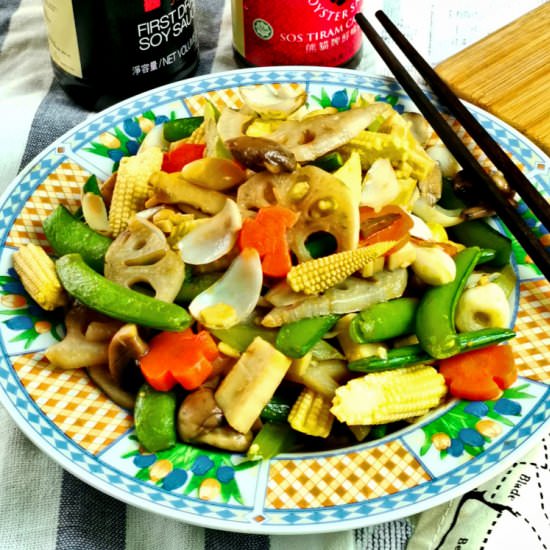 Chap Chye (Crunchy vegetable stir-fry( - Recipe photo by Taste of Asian Food