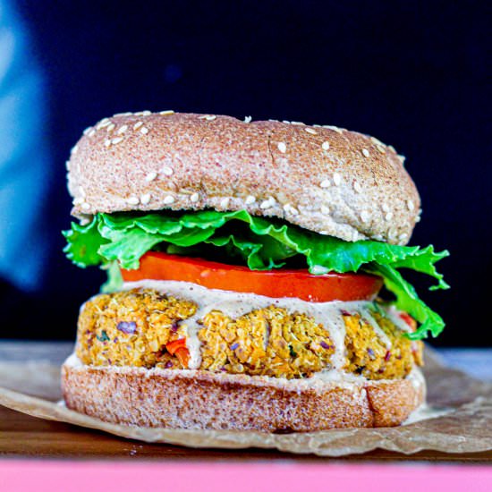 Thai Chickpea Burgers - Recipe photo by upbeetkitchen