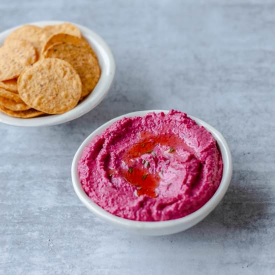 Roasted Beetroot Hummus - Recipe photo by Thermomix Diva