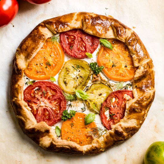 Tomato Galette - Recipe photo by foolproofliving.com