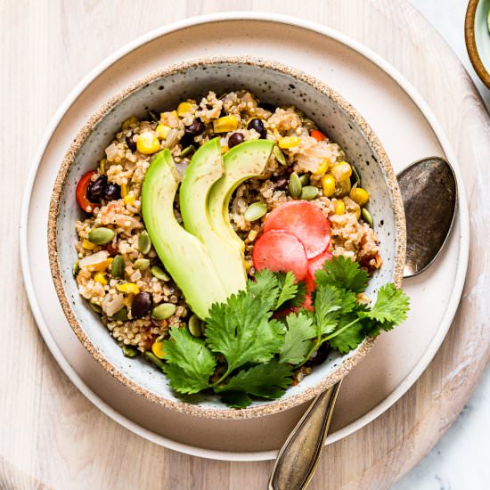 Instant Pot Mexican Quinoa - Recipe photo by foolproofliving.com