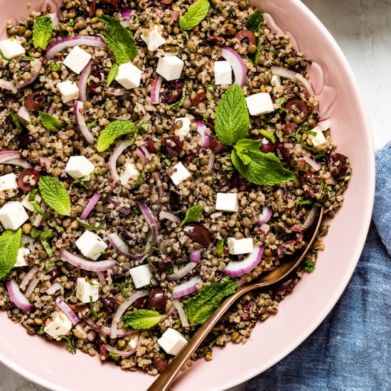 Quinoa Lentil Salad - Recipe photo by foolproofliving.com