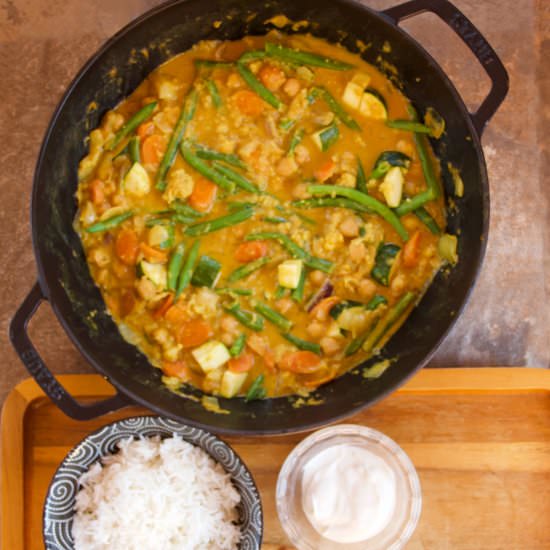 Easy Red Vegetable Curry - Recipe photo by Flipped-Out Food