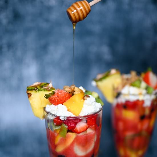 Lebanese Fruit Cocktail with Ashta - Recipe photo by SimplyLebanese
