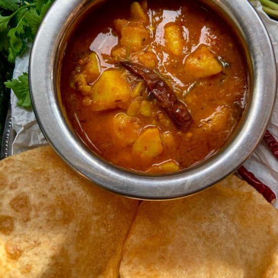 Potato curry without onion & garlic - Recipe photo by shellyfoodspot
