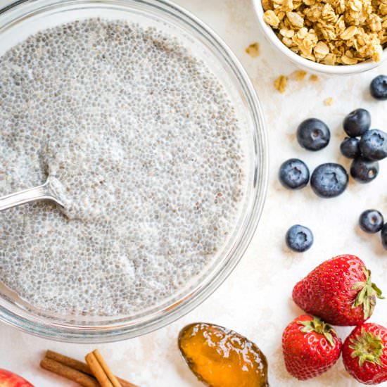Easy Chia Seed Pudding - Recipe photo by Two Healthy Kitchens