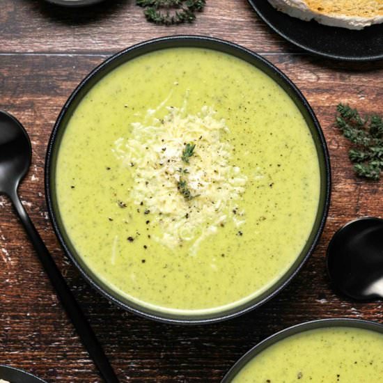 Creamy Zucchini Soup - Recipe photo by gimmethatflavor