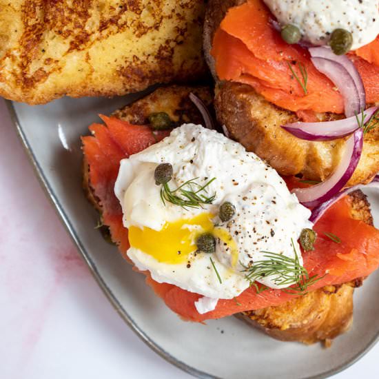 Smoked salmon french toast - Recipe photo by cherryonmysundae