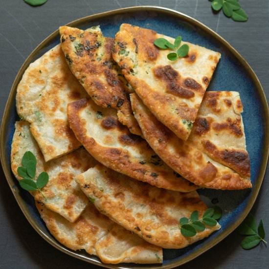 Moringa & Green Onion Pancakes - Recipe photo by Adventures of Carlienne