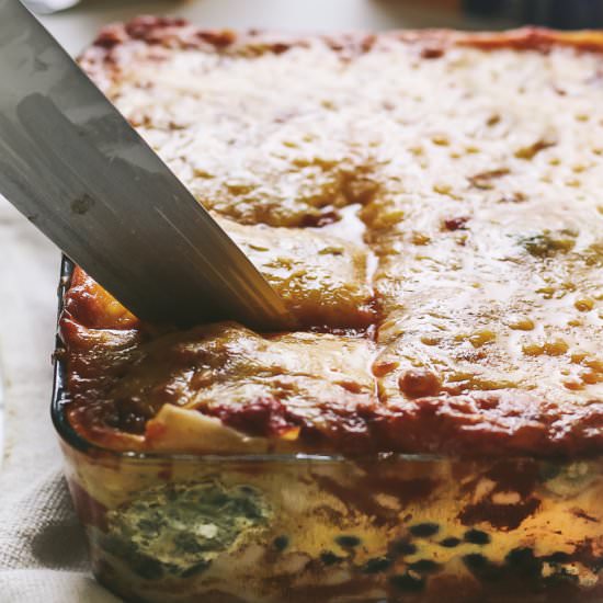 Spinach-Black Bean Lasagna - Recipe photo by thisbakinglifeblog