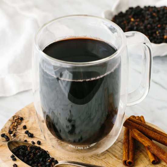 Elderberry Tea - Recipe photo by Downshiftology