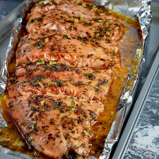 Honey Garlic Butter Salmon - Recipe photo by Chefjar