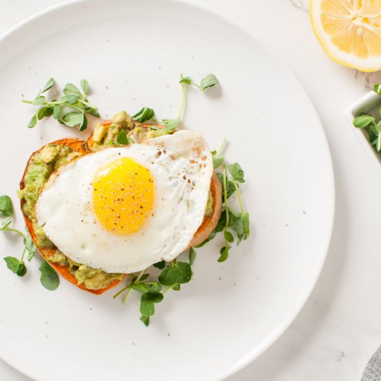 Breakfast Sweet Potato Toast - Recipe photo by mountainberry_eats