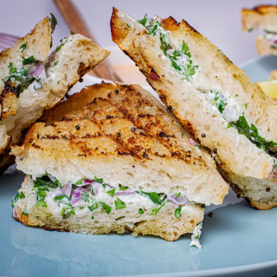 Dahi Toast- Grilled Yogurt Sandwich - Recipe photo by GradFood