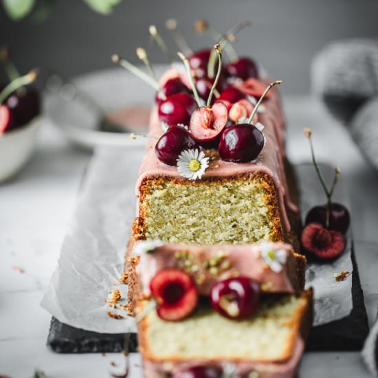 Cherry Pistachio Pound Cake - Recipe photo by Use Your Noodles