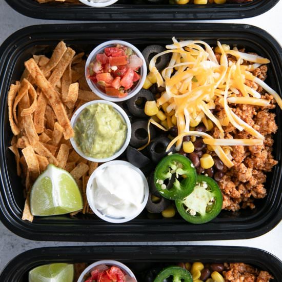 Taco Salad Meal Prep Taco Bowls - Recipe photo by theforkedspoon