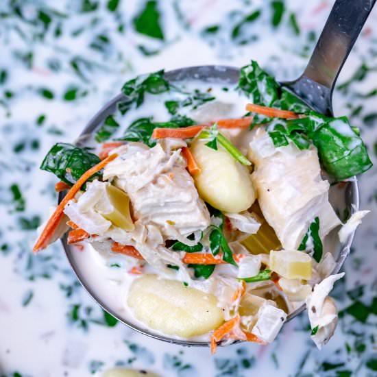 Slow Cooker Chicken Gnocchi Soup - Recipe photo by EasyBudgetRecipes