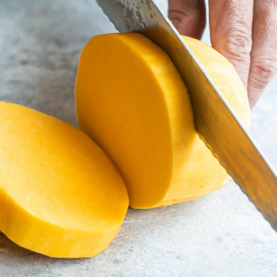 How to Cut Butternut Squash - Recipe photo by culinaryhill