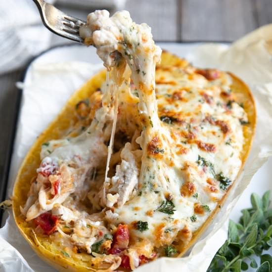 Twice-Baked Spaghetti Squash - Recipe photo by theforkedspoon