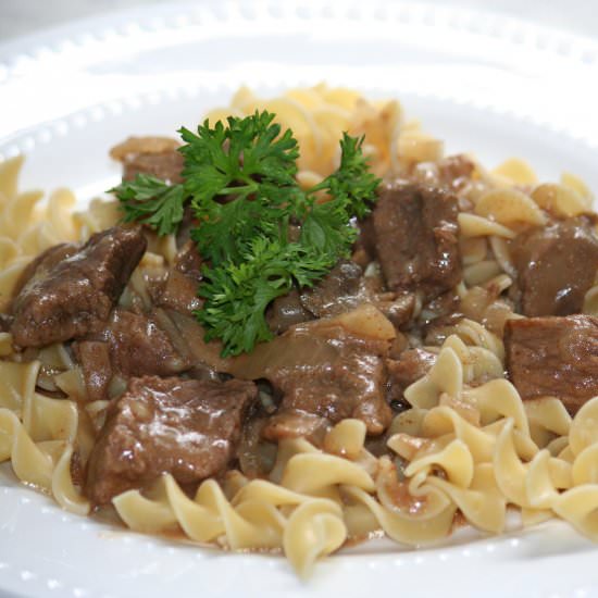 Amazing Slow Cooker Beef Stroganoff - Recipe photo by dishingsimple