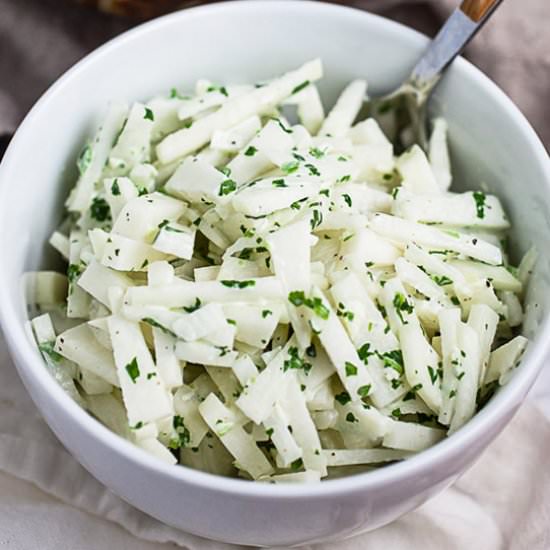 Kohlrabi Slaw - Recipe photo by therusticfoodie