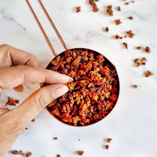 Vegan Bacon Bits - Recipe photo by No Sweat Vegan