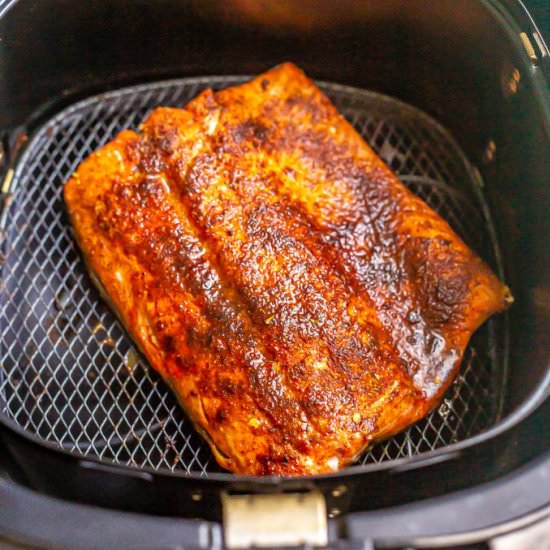 Southwest Air Fryer salmon - Recipe photo by Family Food on the Table