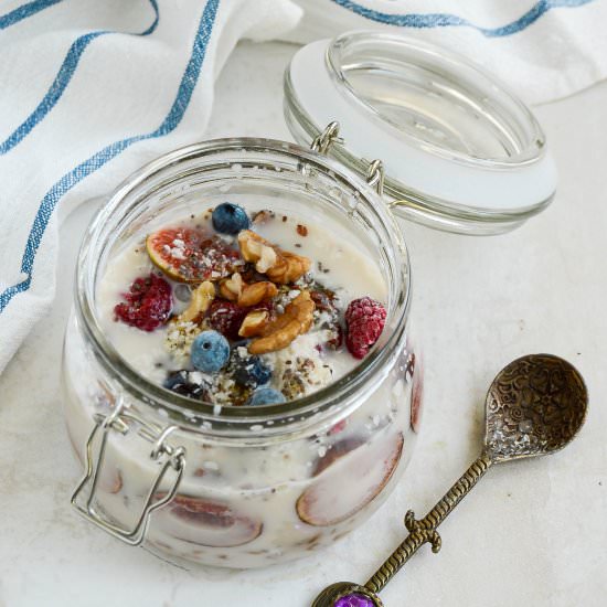 Healthy grain breakfast in a jar - Recipe photo by lipodve