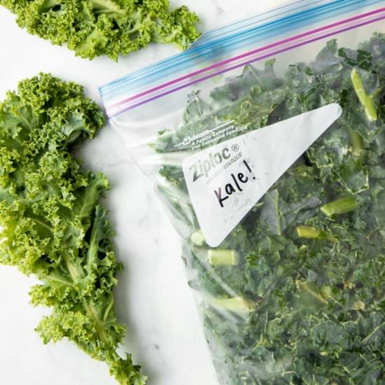How to Freeze Kale - Recipe photo by wholefully