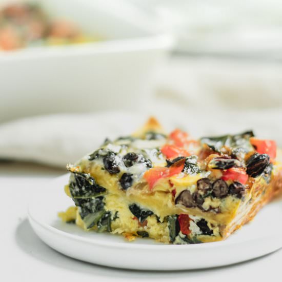 Veggie breakfast taco casserole - Recipe photo by Sarah Gold Nutrition
