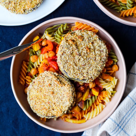Vegan Eggplant Parmesan - Recipe photo by upbeetkitchen