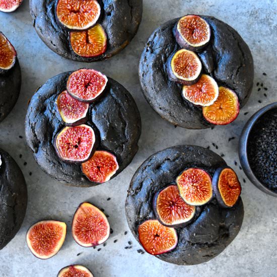 Black Sesame & Fig Mini Cakes - Recipe photo by toopreciousforprocessed
