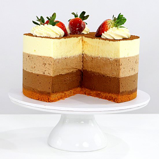 Triple Chocolate Mousse Cake! - Recipe photo by Cakes by MK