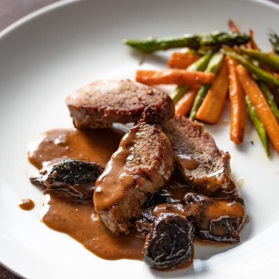 Sautéed Pork Tenderloin with Prunes - Recipe photo by GiangisKitchen