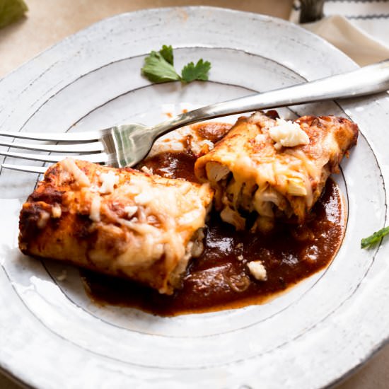 Chipotle Chicken Enchiladas - Recipe photo by josieandnina