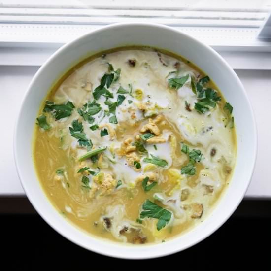 Creamy AIP Turkey Mushroom Soup - Recipe photo by foodcourage