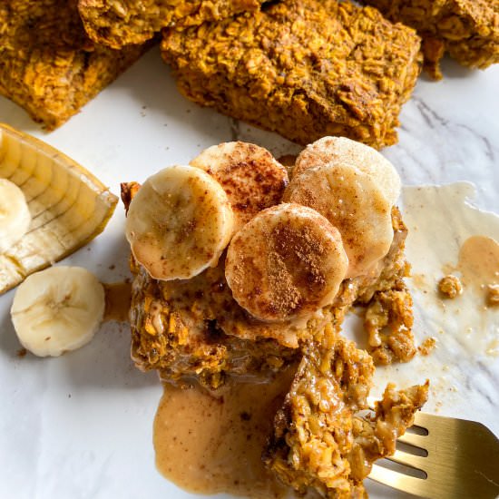 Pumpkin Oatmeal Breakfast Bars - Recipe photo by frozen_bananas_