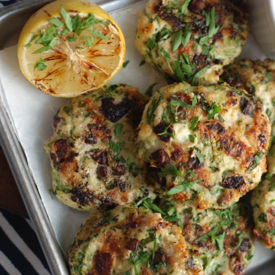 Spinach Feta Chicken Patties - Recipe photo by fleurdelectable