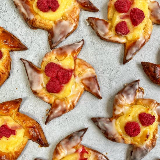 Raspberry Danishes - Recipe photo by bakingwithaimee