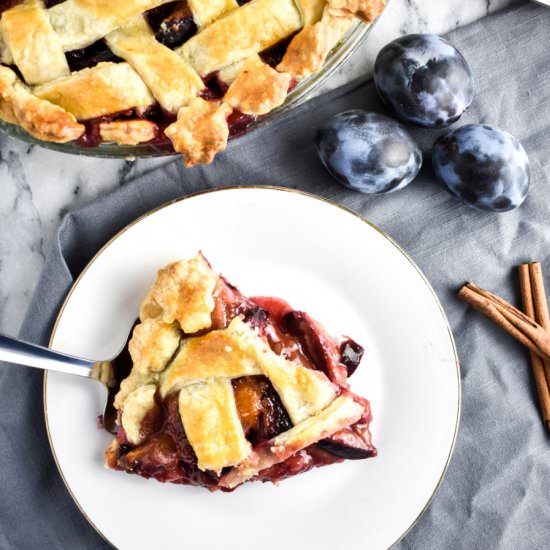 Cinnamon Plum Pie - Recipe photo by gingersnapsbakingaffairs