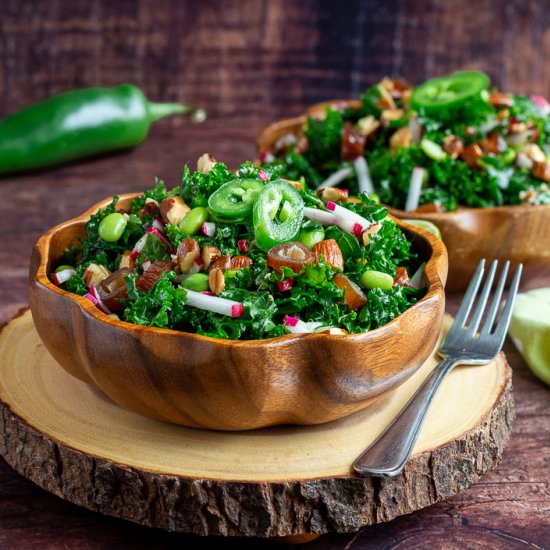 Autumn Kale Salad - Recipe photo by Healthy World Cuisine
