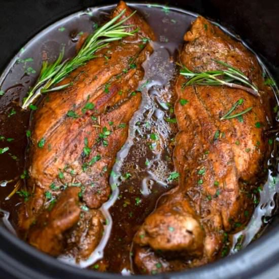 Crock Pot Pork Tenderloin - Recipe photo by peasandpeonies