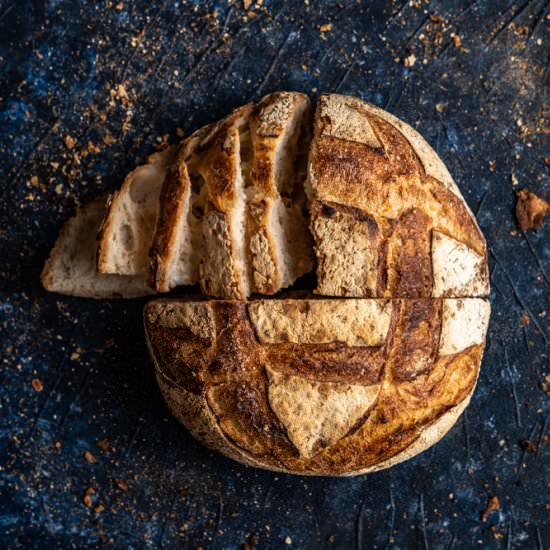 First easy sourdough bread - Recipe photo by denisav