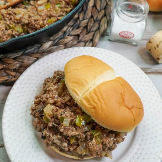 Philly Cheese Steak Sloppy Joes - Recipe photo by Modern Meal Makeover