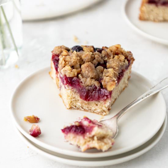 cherry rye buckle cake - Recipe photo by withspice